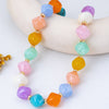 Multicolor Oversized Faceted Pastel Bead Necklace | 80N92990