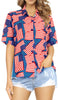 HAPPY BAY Women's Hawaiin Shirt US Flag
