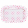 Pink Polka Stripe Ruffled Nylon