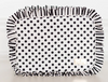 Black Polka Stripe Ruffled Nylon