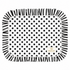 Black Polka Stripe Ruffled Nylon