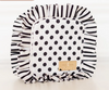 Black Polka Stripe Ruffled Nylon