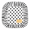 Black Polka Stripe Ruffled Nylon