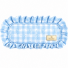Blue Polka Stripe Ruffled Nylon