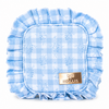 Blue Polka Stripe Ruffled Nylon