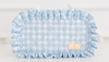 Blue Polka Stripe Ruffled Nylon