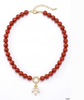 Beaded Necklace w/Teardrop