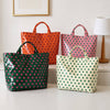 Large Polka Dot Vinyl Tote Bags | 40P636