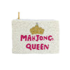 MAHJONG QUEEN Seed Beaded Mini Pouch Bag