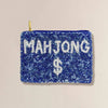 MAHJONG Message Beaded Mini Pouch Bag