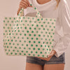 Large Polka Dot Vinyl Tote Bags | 40P636