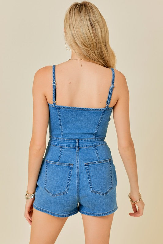 DM1091 Denim Romper