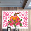 Pretty Pink Scallop Pumpkin Rug Floormat
