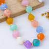 Multicolor Oversized Faceted Pastel Bead Necklace | 80N92990