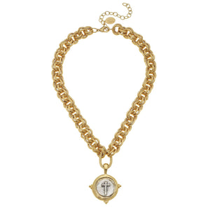 3530c Italian Cross Necklace