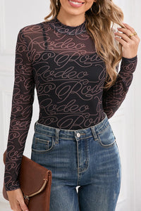 128842 Letter Print Top