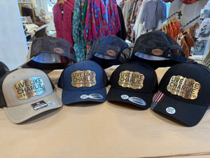 LIVE LIKE CHARLIE hats