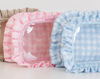 Ruffled Nylon Large Clear Pouch