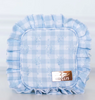 Blue Polka Stripe Ruffled Nylon