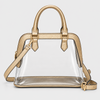 Faux Leather Trim Handbag