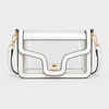Solid Faux Leather Shoulder Bag