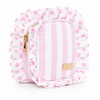 Pink Polka Stripe Ruffled Nylon