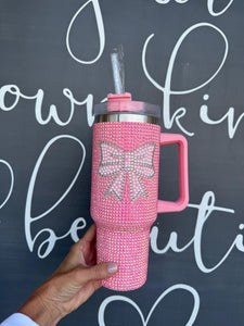 Big Bling Pink Bow Cup