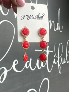3 CIRCLE earring trimmed gold