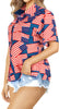 HAPPY BAY Women's Hawaiin Shirt US Flag