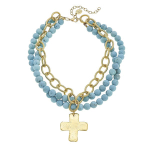 3666c Gold Cross Necklace