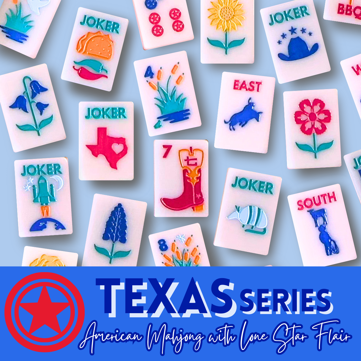 THE TEXAS SERIES | American Mahjong with Lone Star Flair | Colorful Un ...